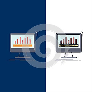 analytics, processing, dashboard, data, stats Flat Color Icon Vector