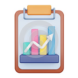 Analytics report 3d rendering isometric icon.