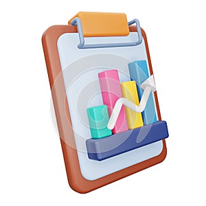 Analytics report 3d rendering isometric icon.