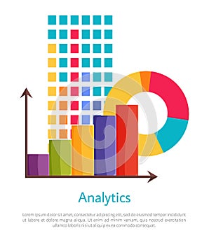 Analytics Set of Multicolored Graphics Poster