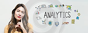 Analytics with young woman