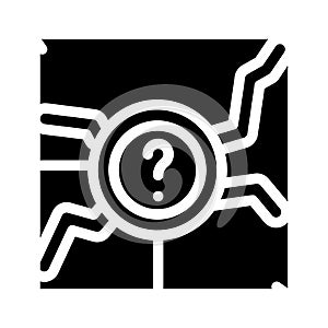 analyze data science glyph icon vector illustration