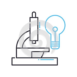 analyze and synthesize line icon, outline symbol, vector illustration, concept sign