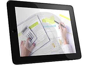 Analyzing Business Data On Tablet Computer