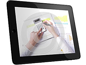 Analyzing Business Data On Tablet Computer