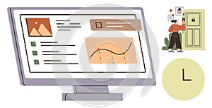 Analyzing Data on Screen with Secure Access and Time Monitoring