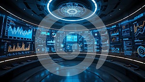 Analyzing Data Visualization on Futuristic Screens in a Control Room Setting