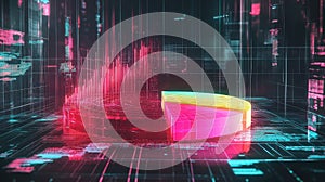 Analyzing digital data pie chart with bar graph