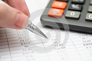 Analyzing financial statements photo