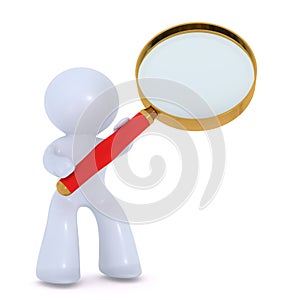Analyzing with magnifing glass