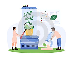 Analyzing Plant Samples in a Naturopathy Lab concept