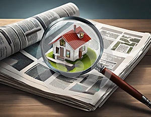 Analyzing real estate market concept image