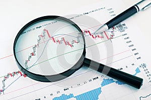 Analyzing the stock market photo