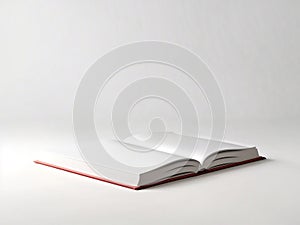 anan open book mockup, white color, mockup design, 3d render books, isolated on white background.