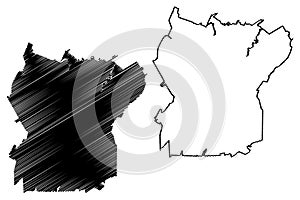 Ananindeua City Federative Republic of Brazil, Para State map vector illustration, scribble sketch City of Ananindeua map photo