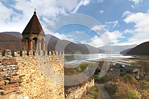 Ananuri castle complex near tbilisi in Georgia