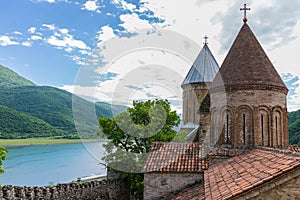 Ananuri fortress with orthodox monastery in Georgia