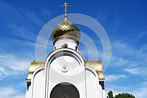 Anapa, Russia, July, 14, 2018. Chapel of the prophet Hosea in the square of Soviets in the summer in Anapa