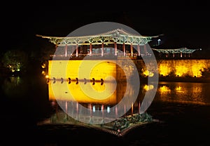 Anapji pond at night, Gyeongju, South Korea