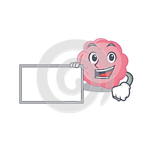 Anaplasma phagocytophilum cartoon character design style with board photo