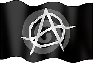 Anarchistic undulating flag photo
