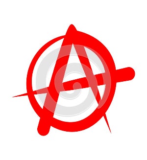 Anarchy sign isolated. lack of organized power symbol