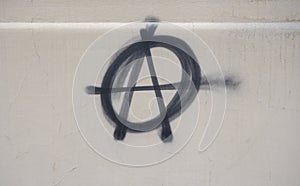 Anarchy sign on wall