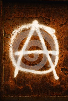 Anarchy symbol graffiti photo