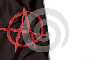 anarchy wrinkled flag, space for text