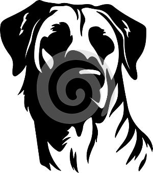 Anatolian Shepherd Dog Black Silhouette Generative Ai