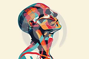 anatomic illustration biology class poster isolated illustration