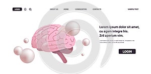 anatomical brain icon human body internal organ anatomy medicine healthcare concept horizontal