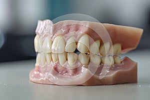 Anatomical Dental Model Displaying Tooth Types.