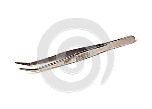 Anatomical tweezers isolated on a white background