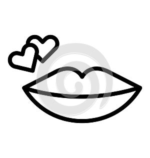 Anatomy, lips Isolated Vector Icon that can be easily modified or edit in any style Anatomy, lips Isolated Vector Icon that can b