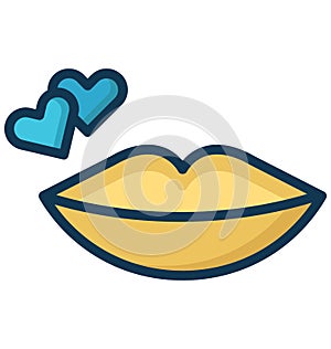 Anatomy, lips Isolated Vector Icon that can be easily modified or edit in any style Anatomy, lips Isolated Vector Icon that can b