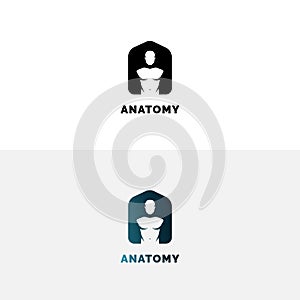 Anatomy logo with human torso.