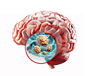 Anatomy of realistic 3d illustration of human internal organ - brain
