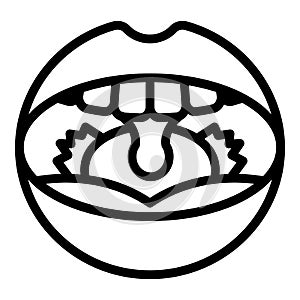 Anatomy tonsillitis icon, outline style