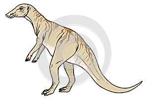 anatosaurus dinosaurus ancient vector illustration transparent background