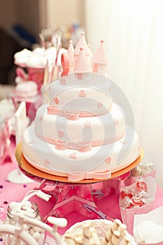 Anazing cake for girl`s Birthday. photo