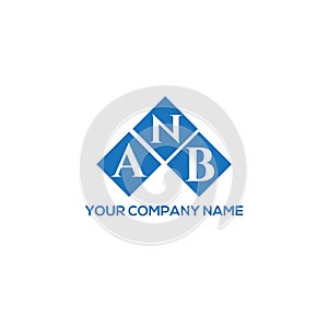 ANB letter logo design on WHITE background. ANB creative initials letter logo concept.