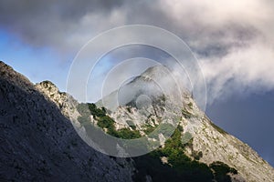 Anboto mountain with fog photo