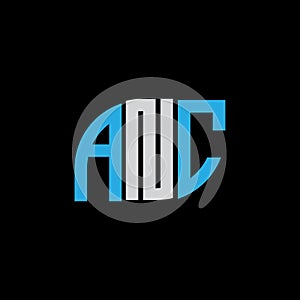 ANC letter logo design on black background.ANC creative initials letter logo concept.ANA letter design photo