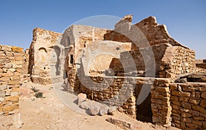 Anceint Berber fortifications of Ksar Beni Barka in Tataouine, Tunisia