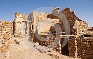 Anceint Berber fortifications of Ksar Beni Barka in Tataouine, Tunisia photo