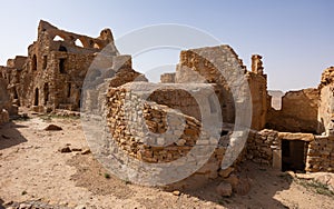 Anceint Berber fortifications of Ksar Beni Barka in Tataouine, Tunisia photo