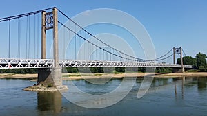 Ancenis, Suspension bridge over the river Loire