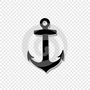 Anchor armature icon isolated on transparent background.