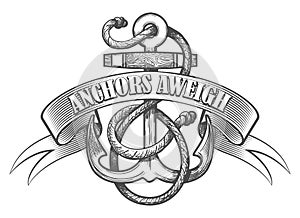 Anchor Aweigh Tattoo Emblem